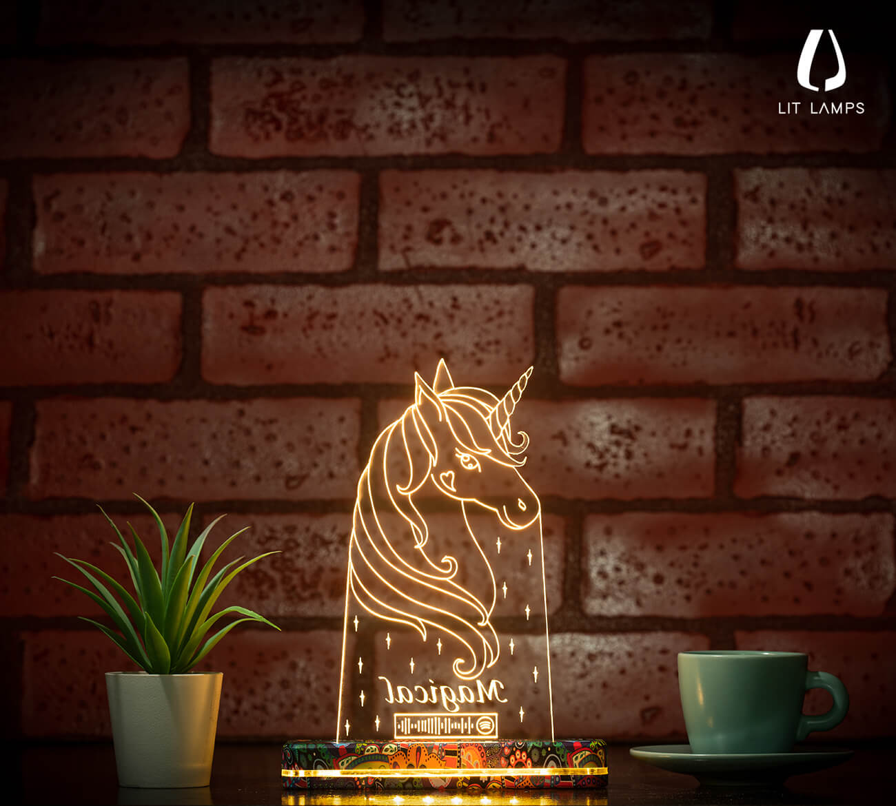 Unicorn Lamp Decor Aesthetic 3D Illusion Lamp by LIT Lamps - LIT Lamps - Unicorn 3D LED Lamp-3d Lamps