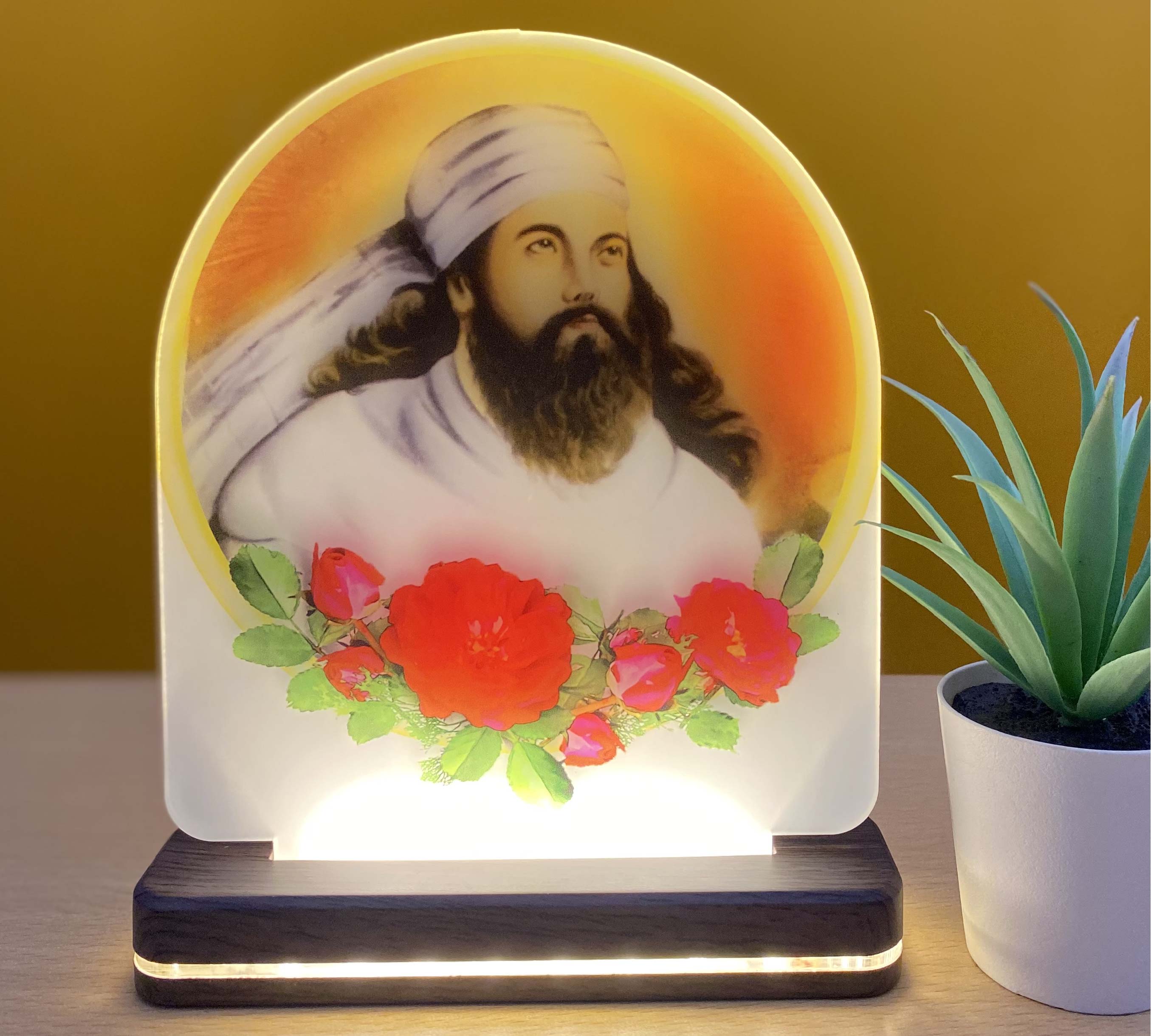 Zarathustra Golden Halo Parsi Zoroastrianism 3D Illusion Lamp - LIT Lamps - Asho Farohar 3D LED Lamp-3d Lamps
