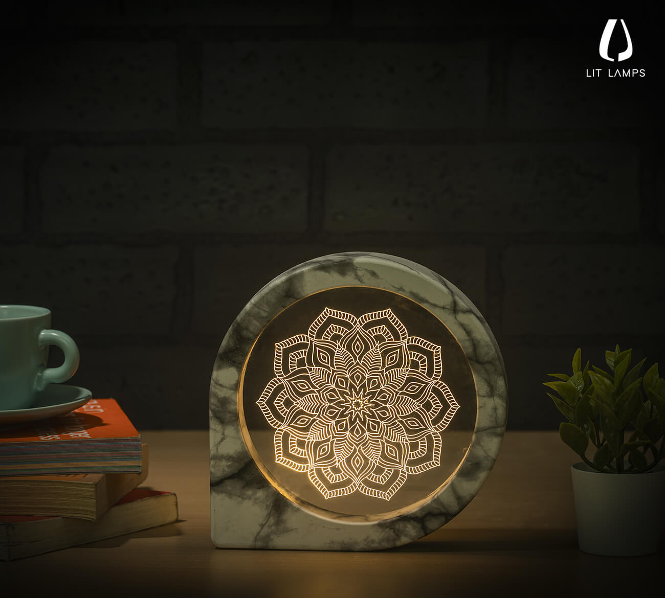 Flower Design Tilt Magic Motion LIT Lamps 3D Illusion Lamp - LIT Lamps - FLower Tilt 3D LED Lamp-3d Lamps
