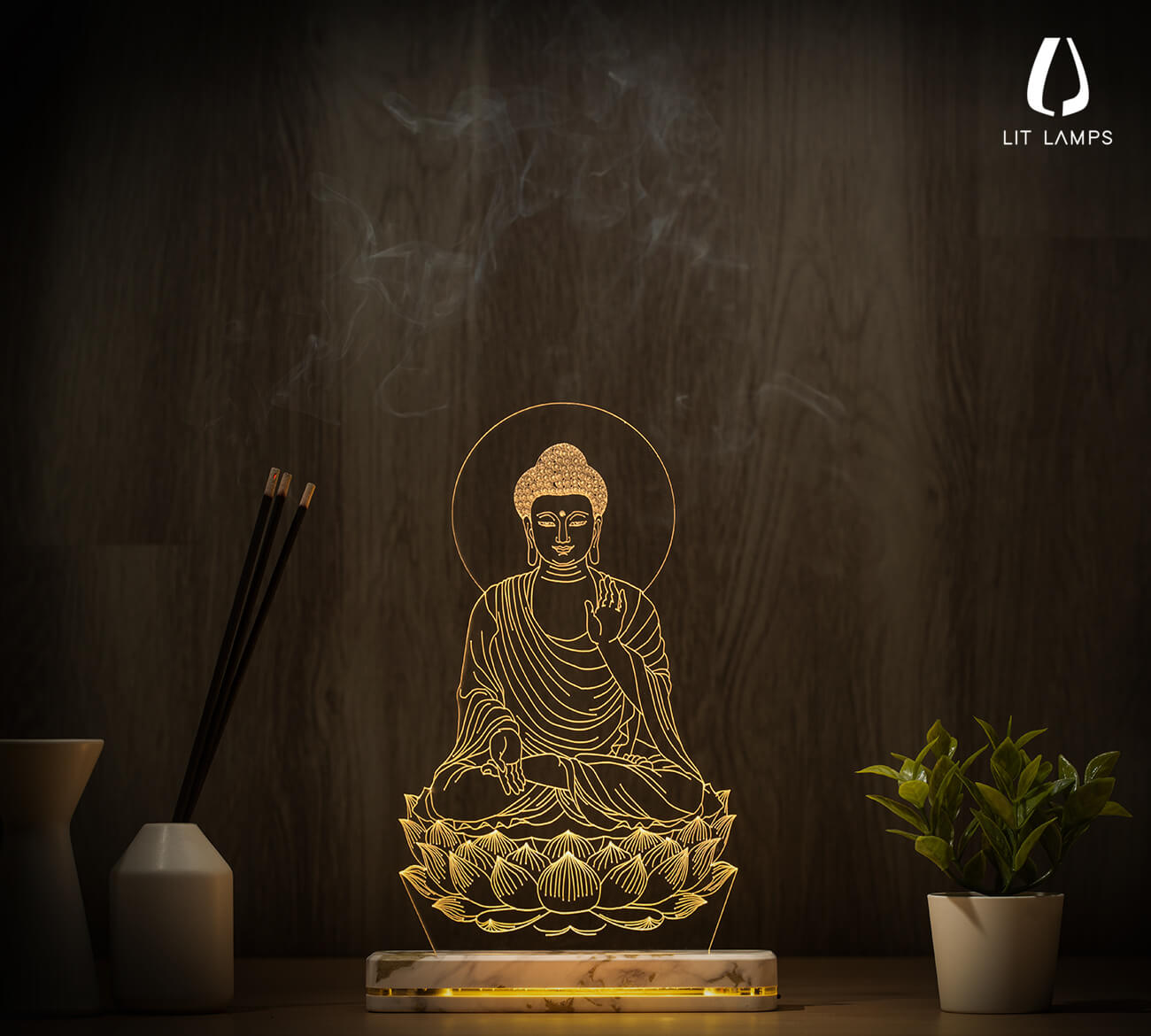 Buddha Table LIT 3D Illusion Lamp (3) - LIT Lamps - Buddha 3D LED Lamp-3d Lamps