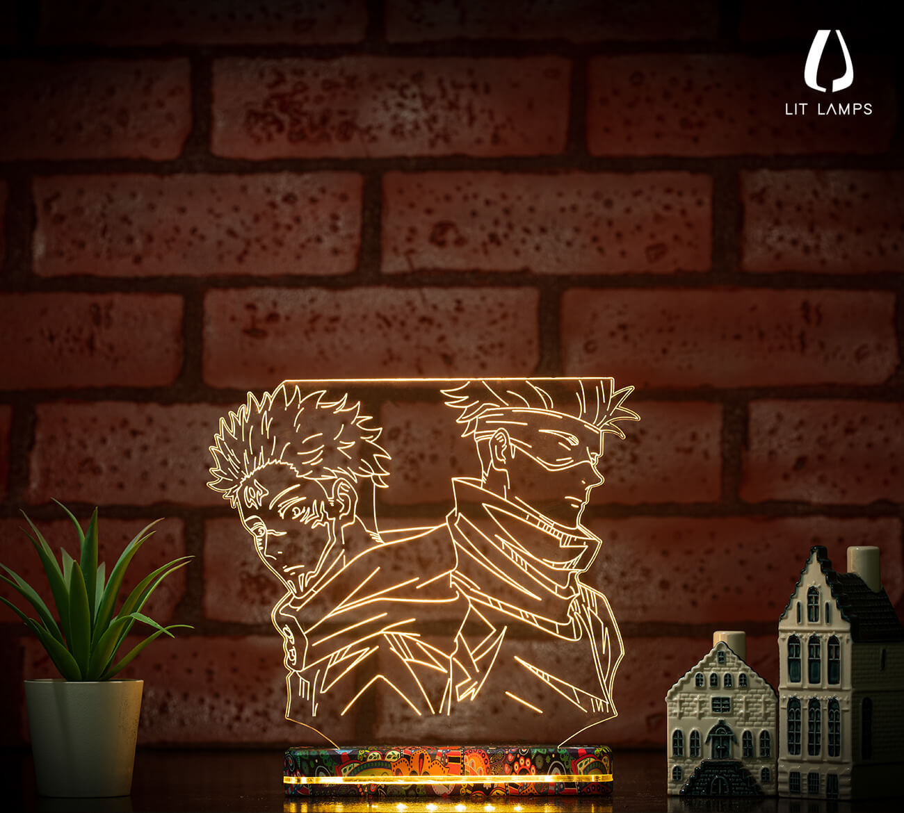 Jujutsu Kaisen - Satoru Gojo - Yuji Anime Decor Aesthetic 3D Illusion Lamp by LIT Lamps - LIT Lamps - Jujutsu Kaisen 3D LED Lamp-3d Lamps