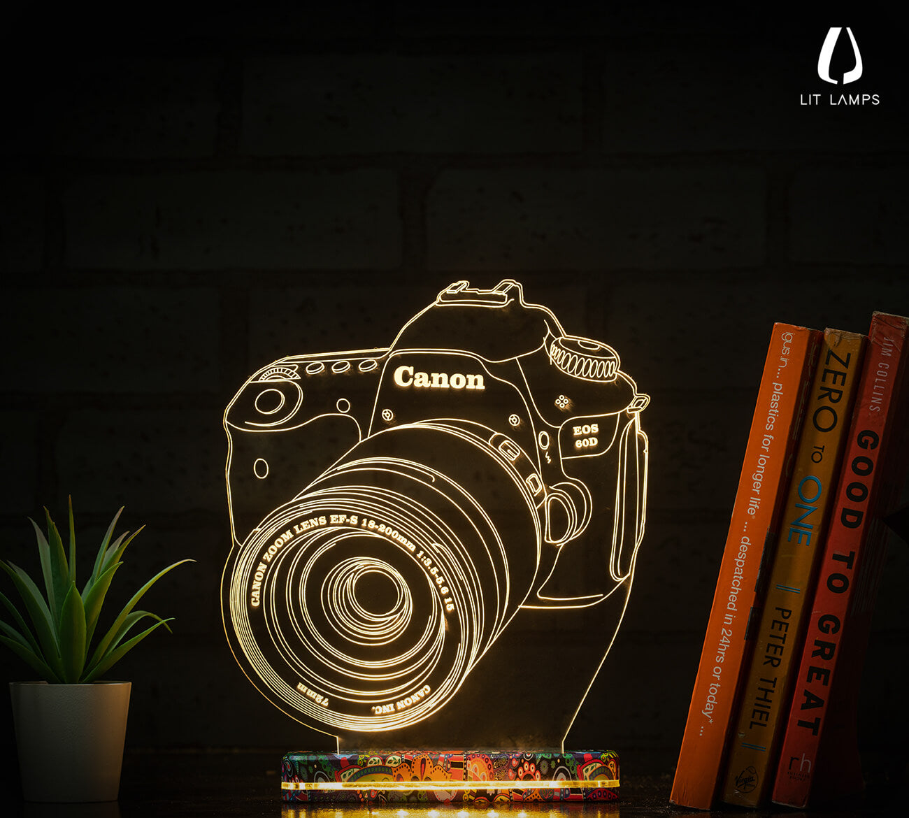 Canon Camera Decor Aesthetic 3D Illusion Lamp by LIT Lamps - LIT Lamps - Canon Camera 3D LED Lamp-3d Lamps