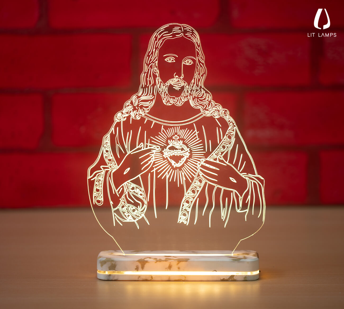Jesus Christmas Lighting Home Decoration LIT 3D Illusion Lamp - LIT Lamps - Jesus 3D LED Lamp-3d Lamps