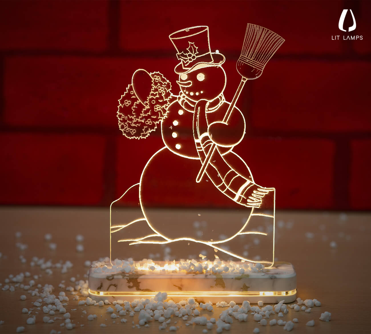 Snowman Christians lighting Home Decoration Lighting LIT 3D Illusion Lamp - LIT Lamps - SnowMan 3D LED Lamp-3d Lamps