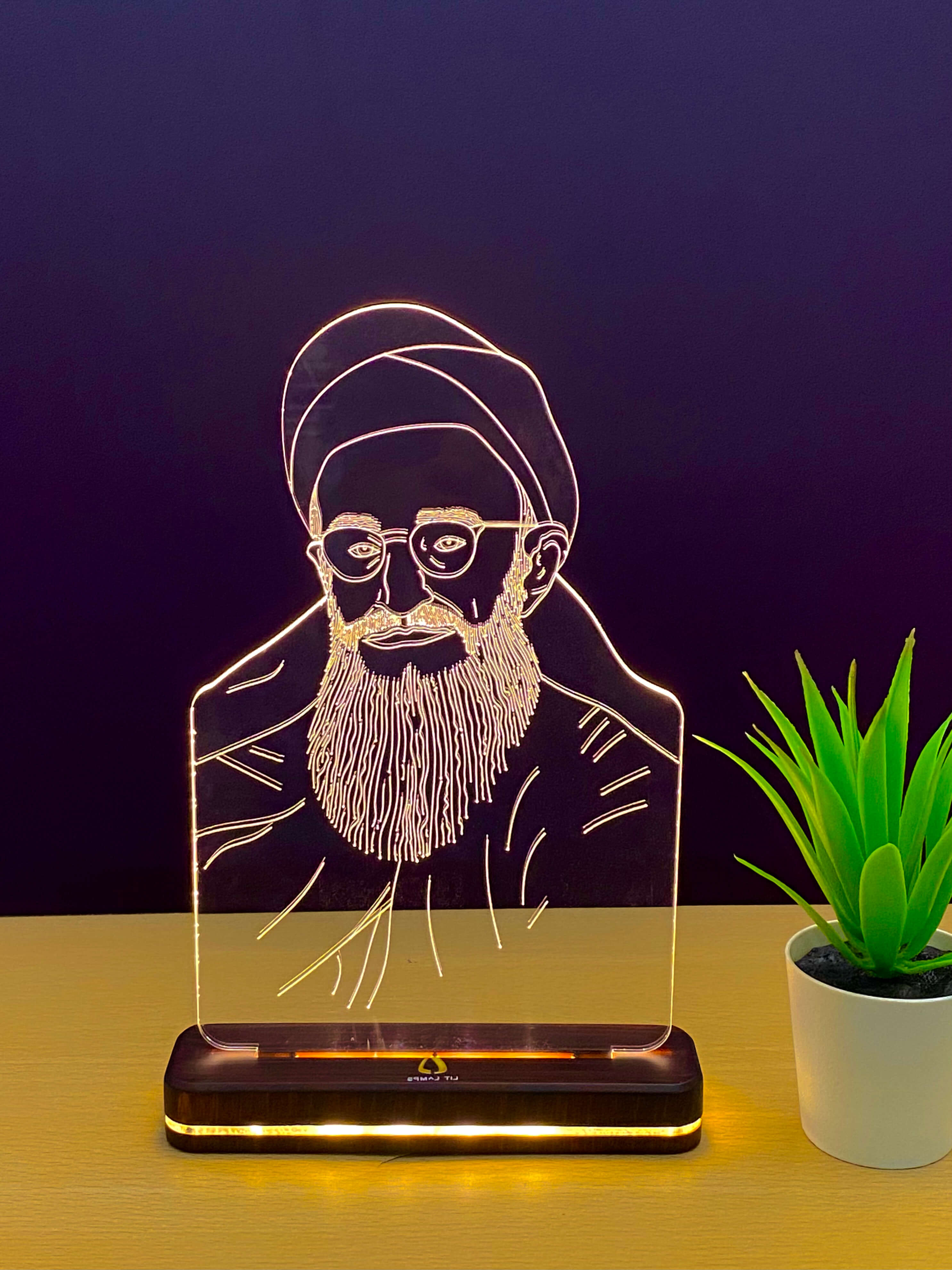 Bohra (Pack of 3 Screen) Photo Islam LIT 3D Illusion LED Lamp - LIT Lamps - Bohra 3D LED lamp-3d Lamps