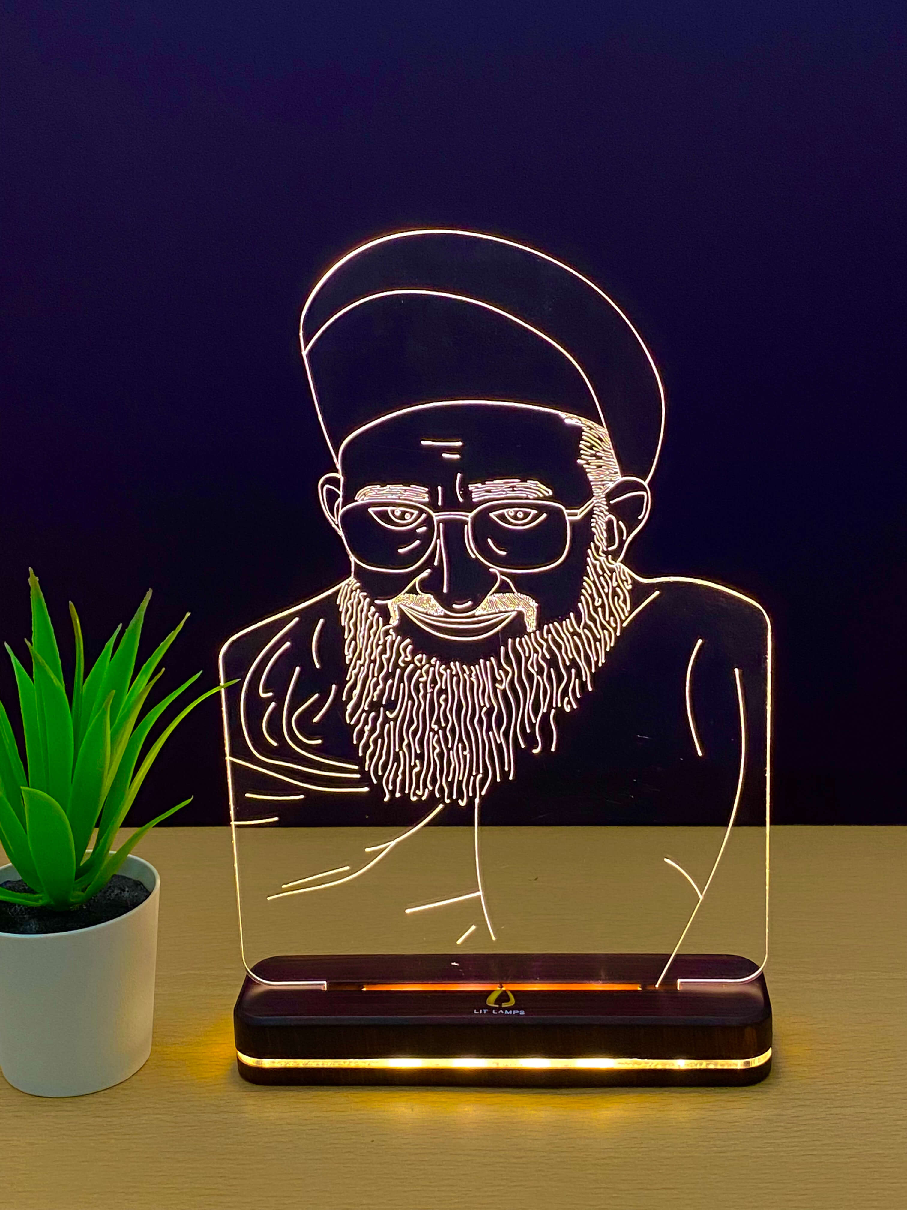 Bohra (Pack of 3 Screen) Photo Islam LIT 3D Illusion LED Lamp - LIT Lamps - Bohra 3D LED lamp-3d Lamps