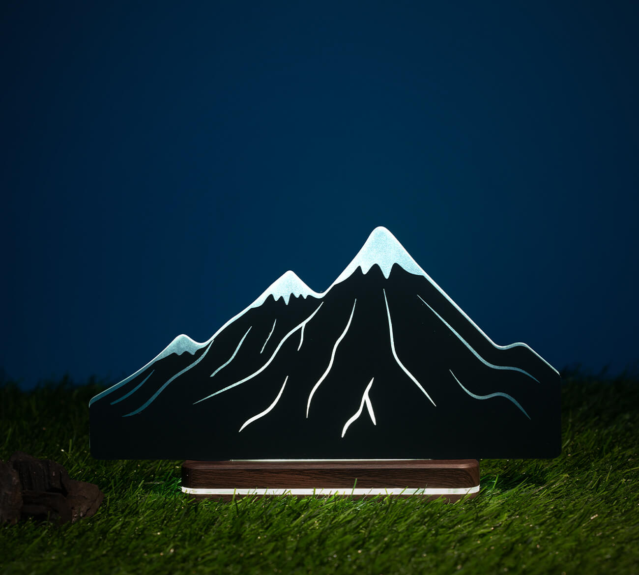 Mountain Modern Home Decor Aesthetic Table LIT 3D Illusion Lamp - LIT Lamps - Flower 3D LED Lamp-3d Lamps