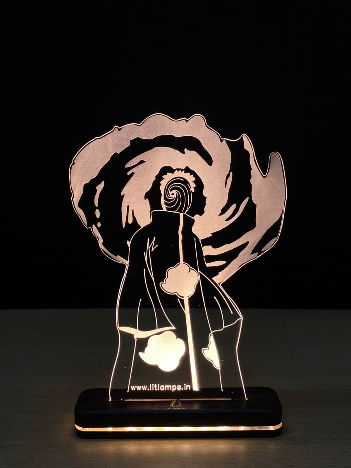 Obito Uchiha Naruto Anime Decor Aesthetic 3D Illusion Lamp by LIT Lamps - LIT Lamps - Obito Uchiha 3D LED Lamp-3d Lamps