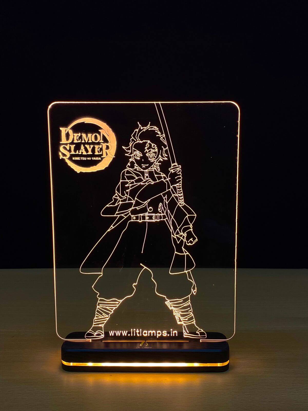 Death Slayer Anime Decor Aesthetic 3D Illusion Lamp by LIT Lamps - LIT Lamps - Death Slayer 3D LED Lamp-3d Lamps