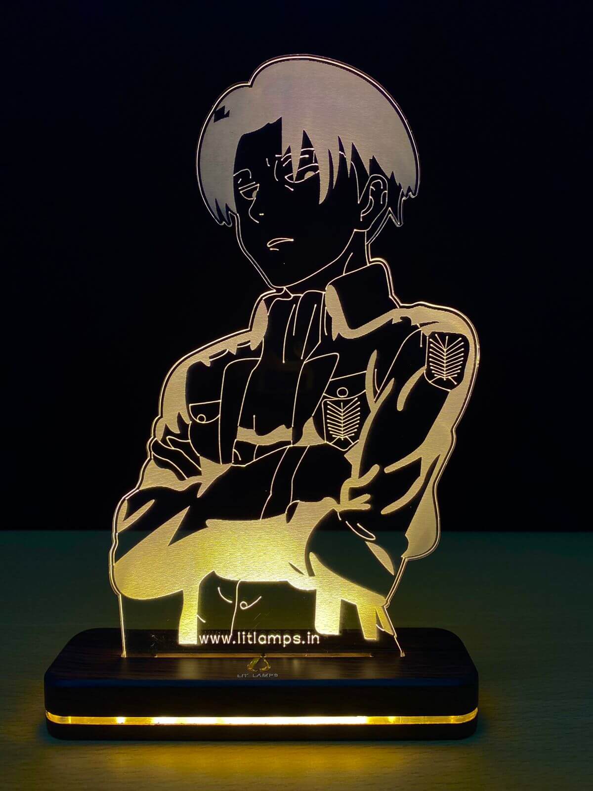Levi Ackerman Attack Of Titen Anime Decor Aesthetic 3D Illusion Lamp by LIT Lamps - LIT Lamps - Levi Ackerman Attack Of Titen 3D LED Lamp-3d Lamps