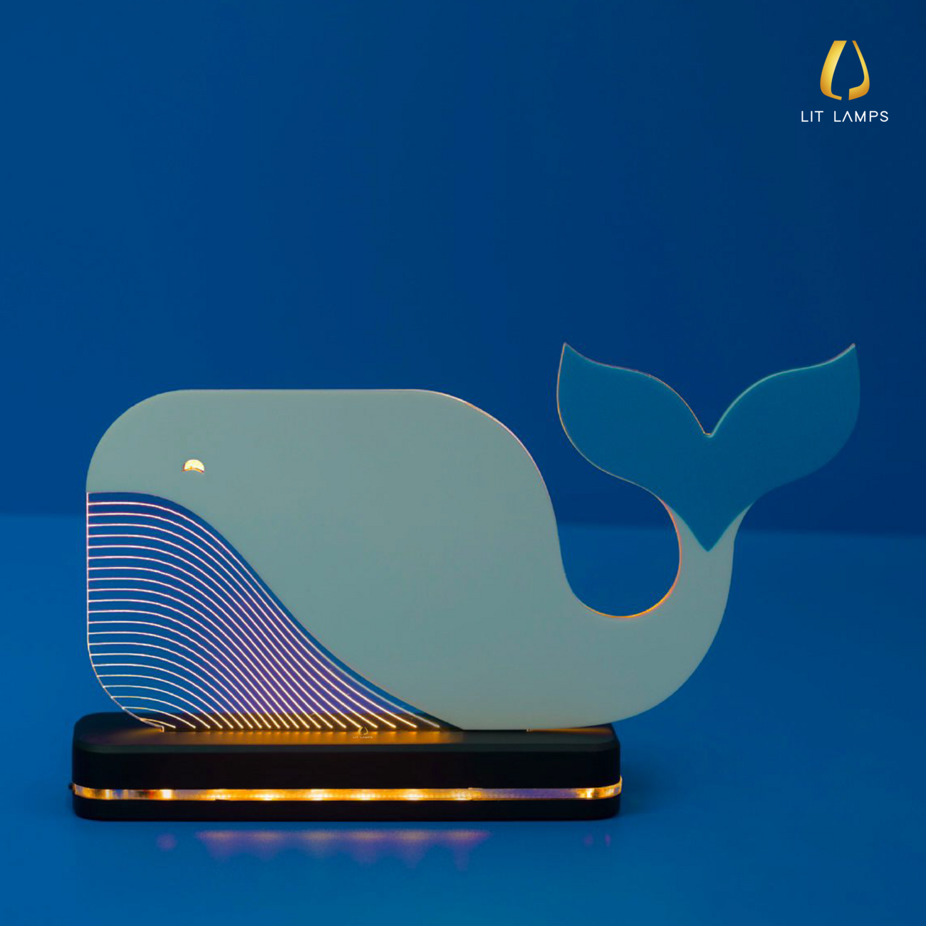Whale Nature Home Decor Coloured Innovative Cartoon LIT 3D Illusion Lamp - LIT Lamps - Whale Nature 3D LED Lamp-3d Lamps