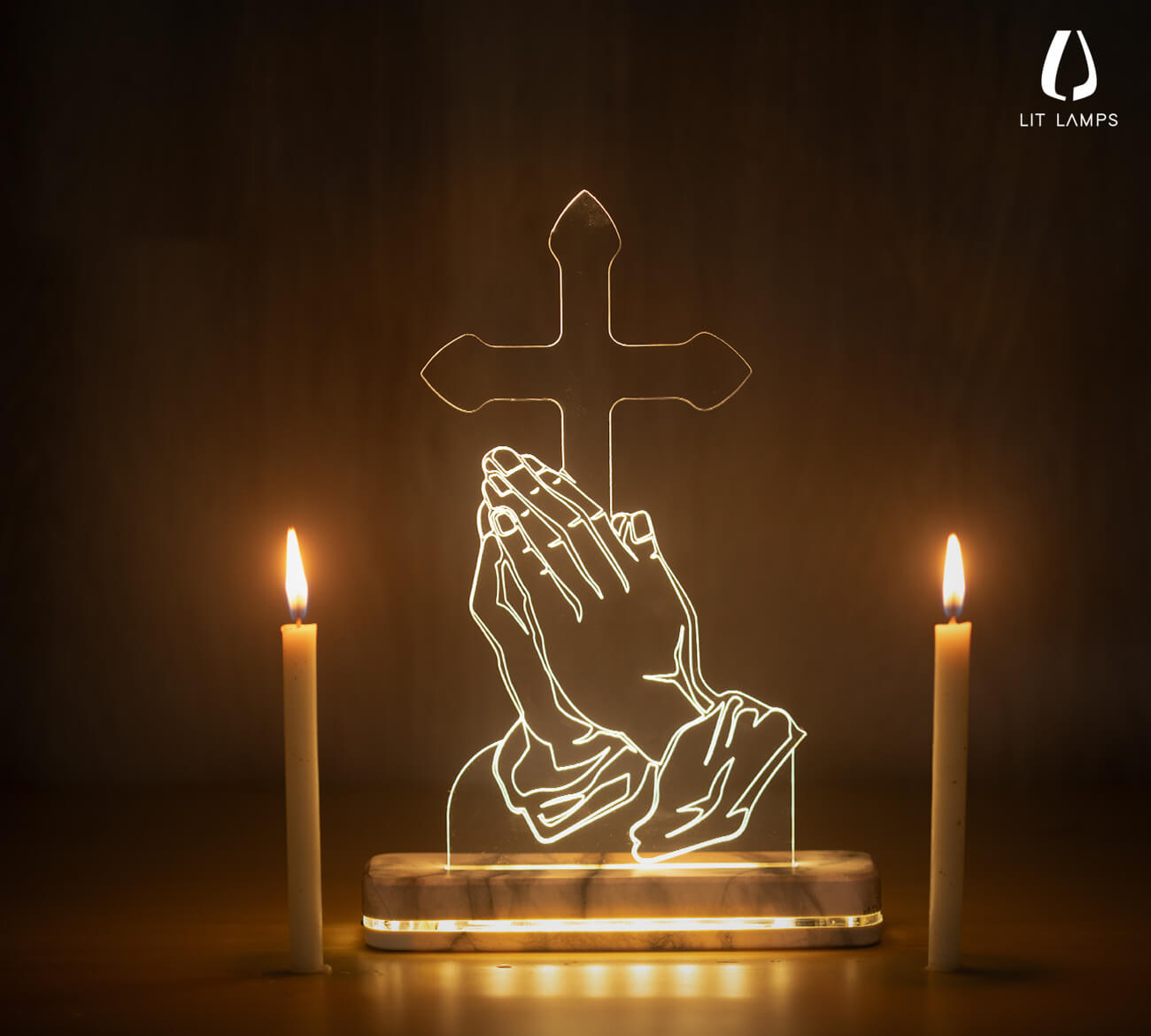 Holy Cross Christianity Lighting Home Decoration LIT 3D Illusion Lamp