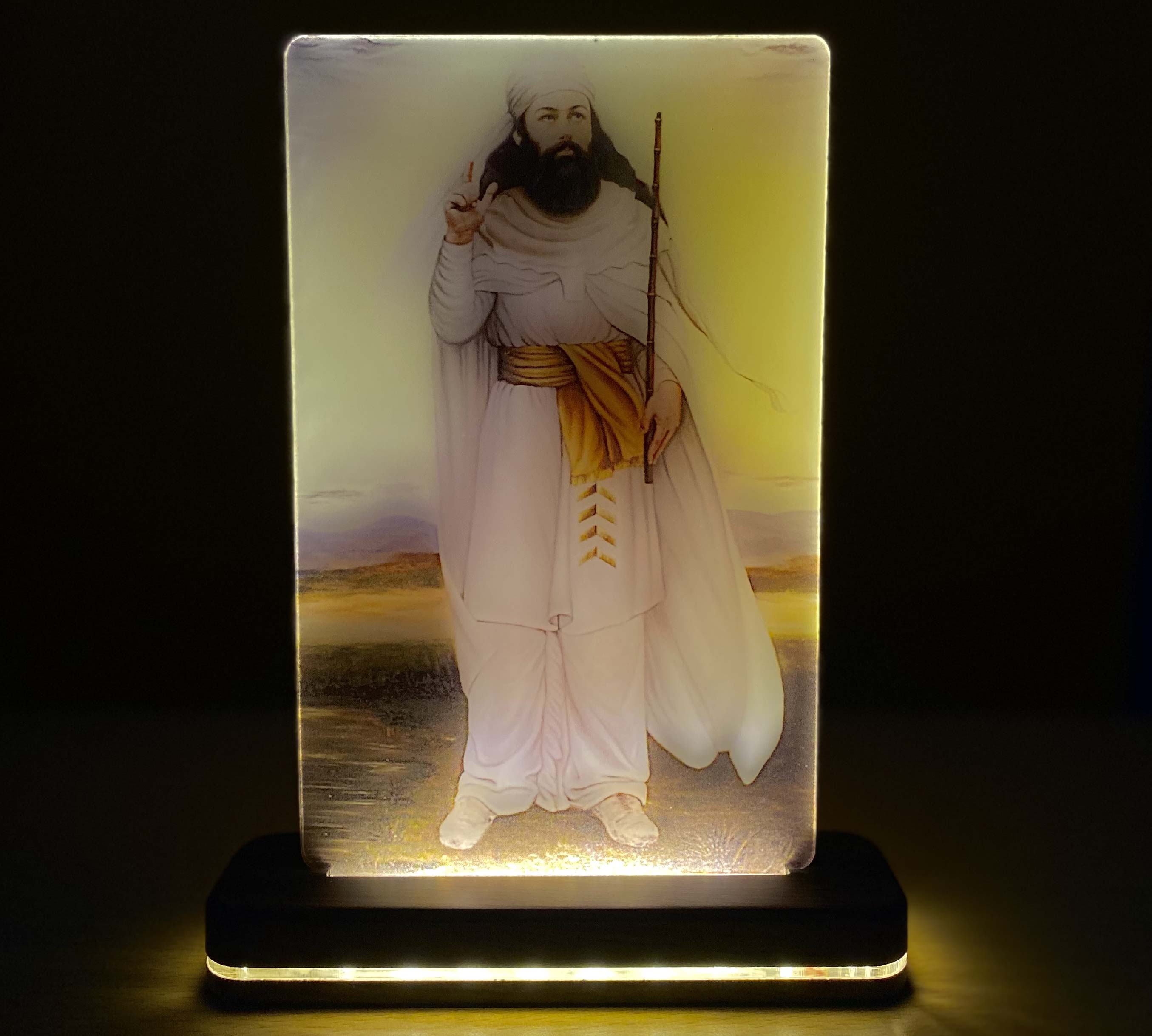 Zarathustra standing Parsi Zoroastrianism LIT 3D Illusion Lamp - LIT Lamps - Asho Farohar 3D LED Lamp-3d Lamps