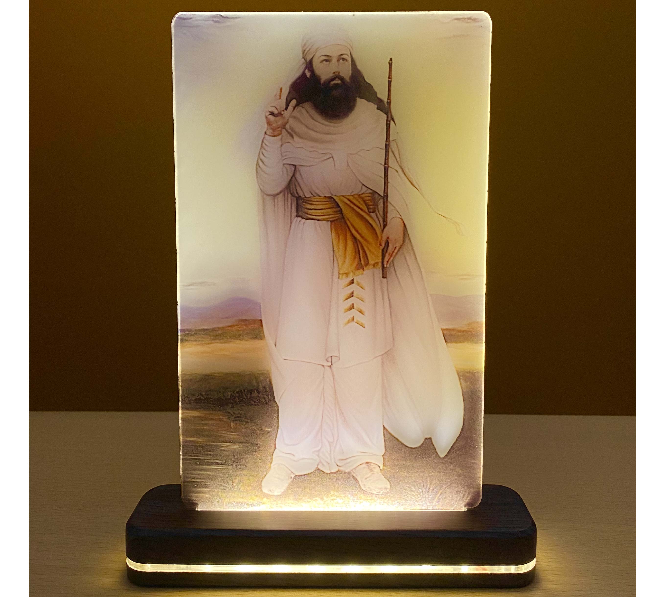 Zarathustra standing Parsi Zoroastrianism LIT 3D Illusion Lamp - LIT Lamps - Asho Farohar 3D LED Lamp-3d Lamps